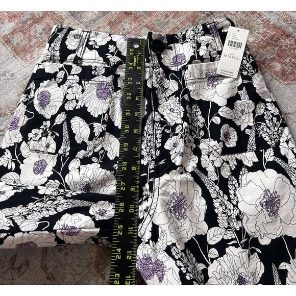 Maeve Anthropologie The Colette Cropped Wide-Leg Printed Pants Size 23 Tall - Picture 7 of 9